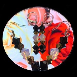 “Mommy and Me” earring set w/ Swarovski crystals